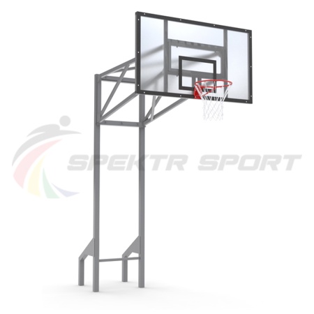 Купить Стойка баскетбольная уличная усиленная со щитом из оргстекла, кольцом и сеткой SP D 413 в Подольске 