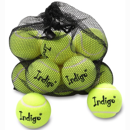 Купить Мяч для большого тенниса Indigo (12 шт в сетке) начальный уровень в Подольске 